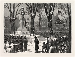 NEW JERSEY: UNVAILING THE STATUE OF MAJOR-GENERAL PHILIP KEARNY, IN MILITARY PARK, NEWARK, DECEMBER