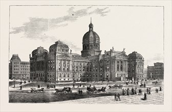 INDIANA: THE NEW STATE HOUSE AT INDIANAPOLIS, CORNER-STONE LAID SEPTEMBER 28TH