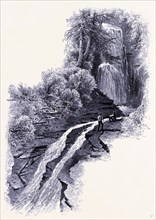 Silver waterfall, Sage's Ravine, United States of America