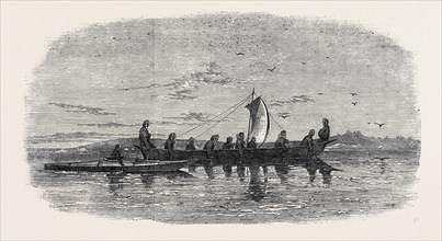 SKIN BOATS USED BY THE NATIVES OF POINT BARROW