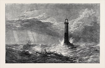 "THE LIGHTHOUSE " PAINTED BY CLARKSON STANFIELD, R.A., FOR THE PRIVATE THEATRICALS AT CAMPDEN HOUSE
