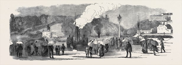 FUNERAL OF THE LATE LORD RAGLAN: ARRIVAL OF "THE CARADOC" AT CUMBERLAND BASIN, CLIFTON