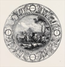 SEVRES PLATE, PAINTED WITH A SCENE FROM THE BATTLE OF MARENGO, FOR THE EMPEROR NAPOLEON I