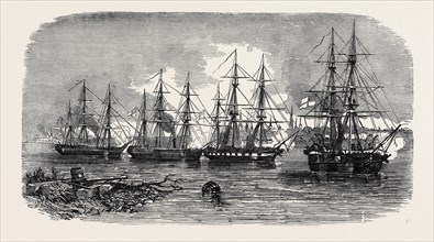 ATTACK AND DESTRUCTION OF RUSSIAN WORKS, AT THE ENTRANCE OF BALDER RIVER, RIGA, BY THE COURTLAND