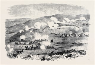 BATTLE ON THE HEIGHTS OF KARS, THE FIGHT NEAR TAHMASB-TABIA, SKETCHED BY AN OFFICER ENGAGED