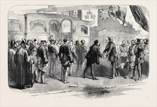 RECEPTION OF THE KING OF SARDINIA BY PRINCE ALBERT, AT THE SOUTH EASTERN RAILWAY STATION
