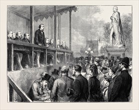 MEMORIAL STATUE TO THE LATE EARL OF DERBY, MR. DISRAELI'S INAUGURAL SPEECH, JULY 18, 1874