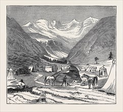 THE KING OF ITALY'S HUNTING QUARTERS IN THE AOSTA VALLEY: ENCAMPMENT OF VALMIANA, NEAR COGNE