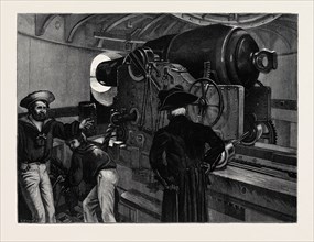 OUR NAVY, THE PRESENT, INSIDE THE TURRET OF AN IRONCLAD AT THE PRESENT TIME, AUGUST 1, 1874
