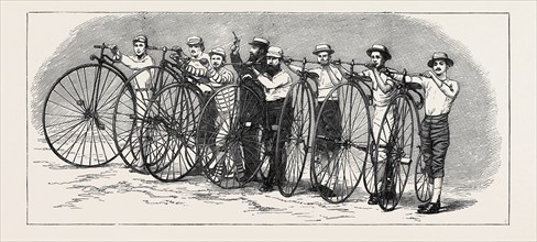 BICYCLE RACE FROM BATH TO LONDON, THE START, AUGUST 15, 1874