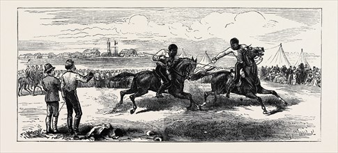 GARRISON ATHLETICS AT THE CURRAGH CAMP, SWORD v. LANCE