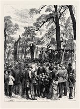 HOSPITAL SATURDAY, ARCHBISHOP MANNING ADDRESSING THE MEETING IN HYDE PARK, OCTOBER 17, 1874