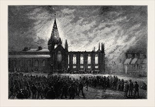 THE GREAT FIRE AT ABERDEEN, DESTRUCTION OF THE EAST CHURCH, OCTOBER 17, 1874
