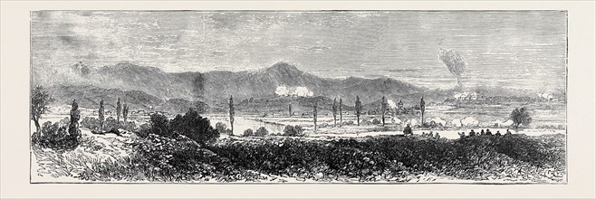 THE CIVIL WAR IN SPAIN: GENERAL VIEW OF OPERATIONS AT THE SIEGE OF IRUN