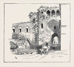 SKETCHES OF ANCIENT BUILDINGS AT DACCA, BENGAL: RUINED GATEWAY OF THE ANCIENT FORT