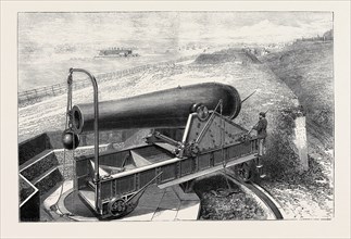 AMERICAN ARTILLERY: THE NEW 20 INCH RODMAN GUN ON FORT HAMILTON, NEW YORK HARBOUR