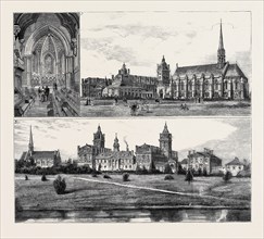 SPEECH DAY AT WELLINGTON COLLEGE: 1. The Chapel Looking East; 2. The South Side of the College and