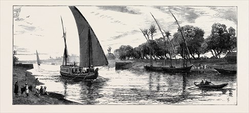 THE CRISIS IN EGYPT: THE ATFEH CANAL, WHICH CONNECTS ALEXANDRIA WITH THE NILE