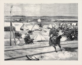 THE WAR IN EGYPT: MOUNTED INFANTRY UNDER CAPTAIN PIGOTT FOLLOWING UP THE ENEMY AT MAHSAMEH, AUGUST