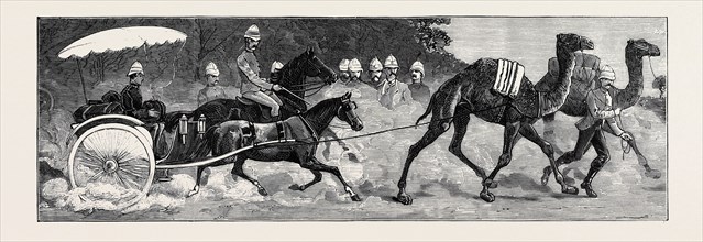THE WAR IN EGYPT: A BRITISH GENERAL: SIR HAVELOCK ALLAN GOING TO THE FRONT