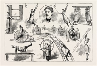 A GYMNASTIC DISPLAY BY LADIES AT THE LIVERPOOL GYMNASIUM, MOUNT PLEASANT