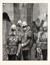 THE LATE DUKE OF ALBANY, THE ARRIVAL AT WINDSOR, APRIL 4, THE PROCESSION ENTERING WINDSOR CASTLE BY