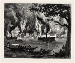 GREAT FIRE ON THE HOOGHLY, NEAR CALCUTTA