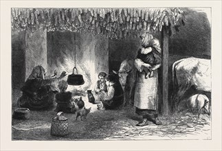 THE WAR IN THE EAST: INTERIOR OF AN ORDINARY BULGARIAN PEASANT DWELLING