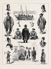 IN THE KOREAN ARCHIPELAGO: 1. An Attendant; 2. Junk at Anchor, Murray Sound; 3. A Coolie; 4. The
