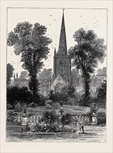 THE SHAKESPEARE ANNIVERSARY CELEBRATION: STRATFORD CHURCH, WHERE SHAKESPEARE'S REMAINS ARE INTERRED