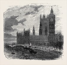 VIEWS ON THE EMBANKMENT, WESTMINSTER, LONDON, 1870