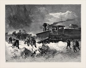 SNOW DRIFT ON THE UNION PACIFIC RAILWAY, 1870