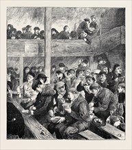 SKETCH AT NED WRIGHT'S THIEVES' SUPPER, 1870