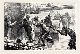 ON THE ATLANTIC STEAMER: A CAST OF THE LOG, 1870