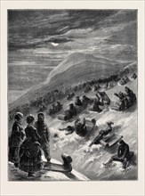 TOBOGGANING IN CANADA, 1870
