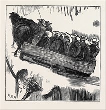 A SHAKER SLEIGHING PARTY, 1870