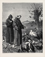 ST. FRANCIS PREACHES TO THE BIRDS