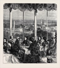 VIEW FROM THE CRYSTAL PALACE GRAND SALOON SUMMER DINING ROOM, 1870