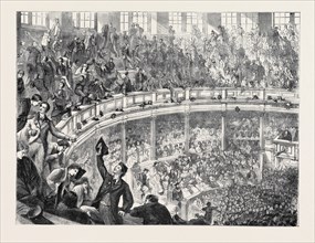 OXFORD COMMEMORATION, THE THEATRE FROM THE UNDERGRADUATES' GALLERY, 1870