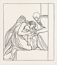 "Feed the hungry," from a bas-relief of John Flaxman