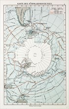 MAP OF THE SOUTH POLE, 1899