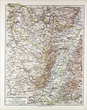 MAP OF ELSASS-LOTHRINGEN, 1899