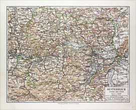 MAP OF AUSTRIA, 1899