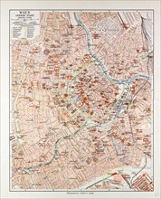 MAP OF THE CENTRE OF VIENNA, AUSTRIA, 1899