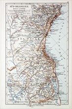 MAP OF THE SOUTH OF BRAZIL, 1899