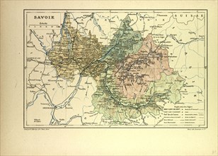 MAP OF SAVOIE, FRANCE