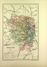MAP OF SEINE-ET-OISE, FRANCE