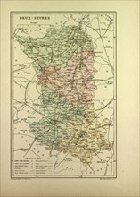 MAP OF DEUX-SÃàVRES, FRANCE