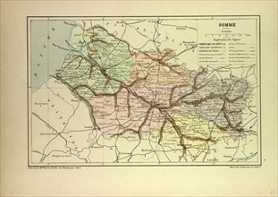 MAP OF SOMME, FRANCE