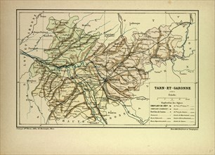 MAP OF TARN-ET-GARONNE, FRANCE